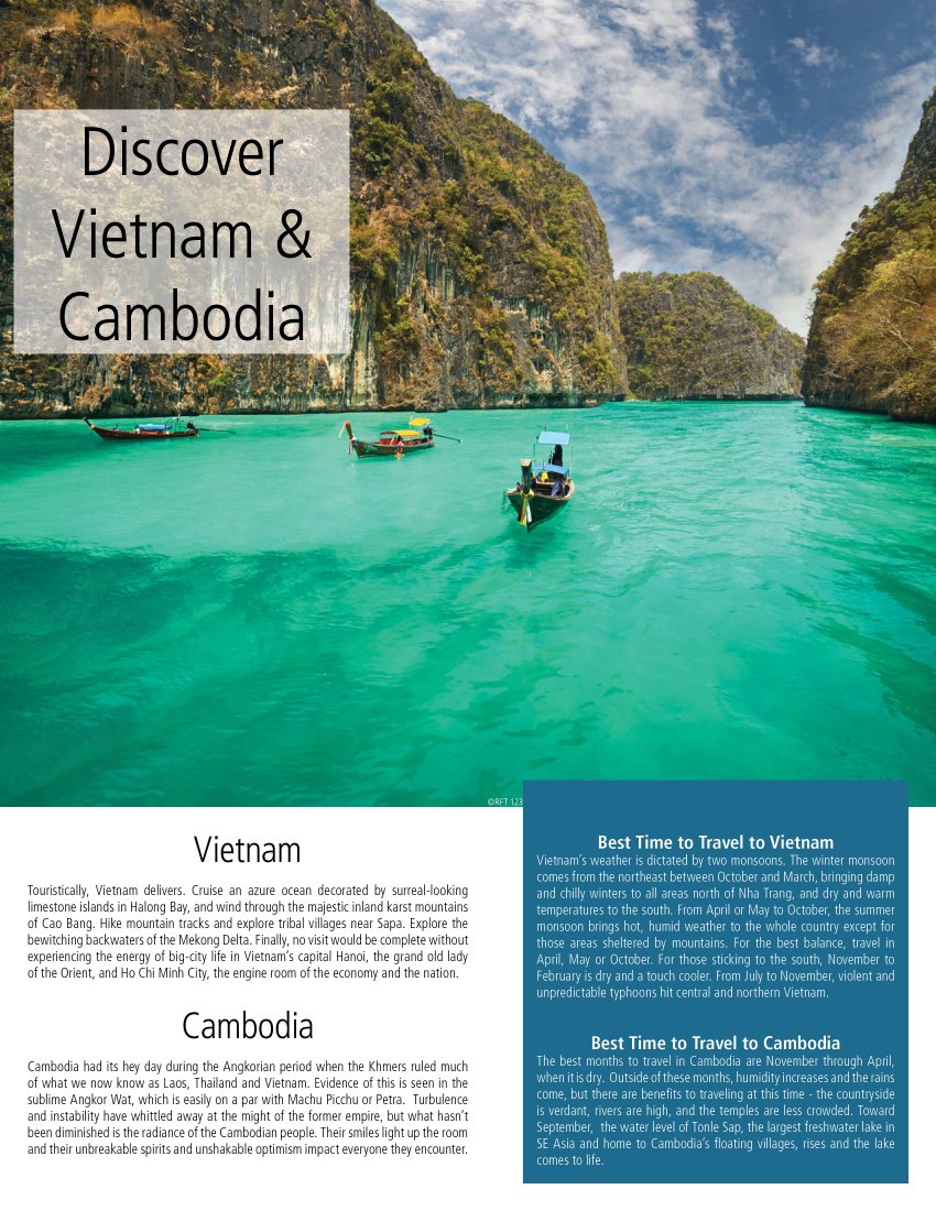 850Discover Vietnam & Cambodia cJun 22 18-Your Travel Source