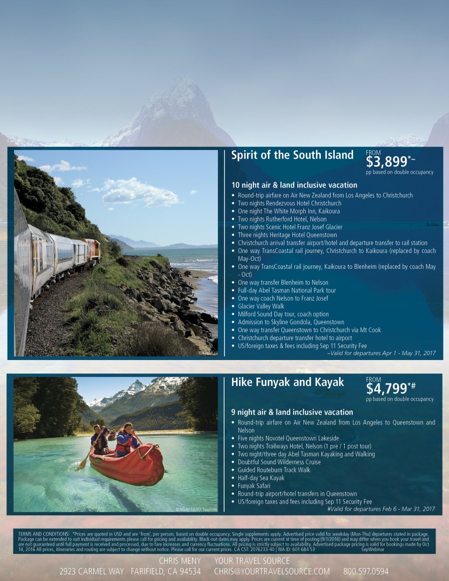 New Zealand On SaleNZonSaleFlyer Now exOct 14 16-Your Travel Source22MB